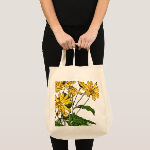 Art Nouveau Zonnebloemen Tote Bag