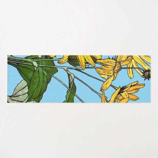Art Nouveau Zonnebloemen Yogamat (Voorkant (horizontaal))