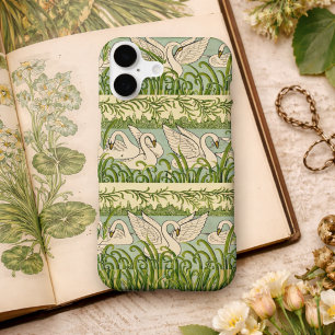 Art Nouveau Zwaanpatroon – Vintage Botanische Zwaa iPhone 15 Pro Hoesje