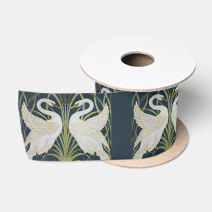 Art Nouveau Zwanenpatroon: Walter Crane Zwaanprint Lint