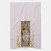 Art Noveau Alphonse Mucha Nachtrust Theedoek (Verticaal)