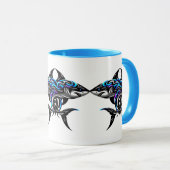 Art numérique 3D coloré Combo Mug (Devant droit)