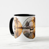 Art numérique 3D coloré Combo Mug (Devant gauche)