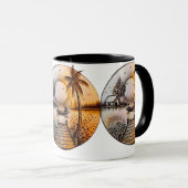 Art numérique 3D coloré Combo Mug (Devant droit)