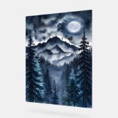 Art numérique d'aquarelle appalachien de nuit Sky (Angle)