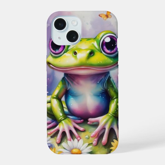 Art numérique de grenouille avec fleur (Verso)