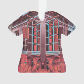 Art numérique de reflet de fenêtres bleu rouge Cop (devant)