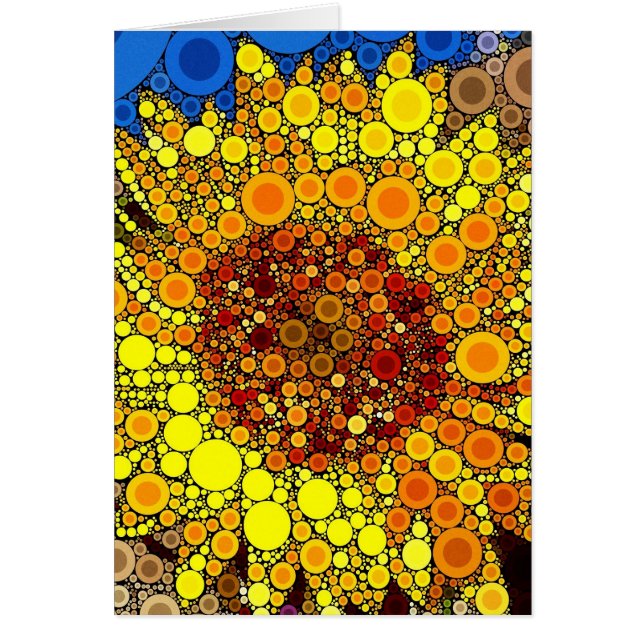 Art numérique en mosaïque du cercle de tournesol b (Devant)