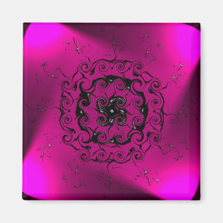 Art numérique géométrique, aimant spiral violet