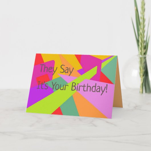 Art numérique original sur la carte d'anniversaire (Devant)