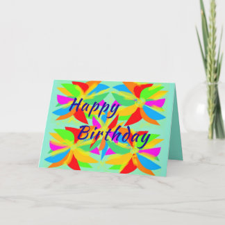 Art numérique original sur la carte d'anniversaire