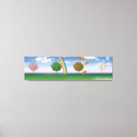 art numérique unique de quatre saisons sur toile S