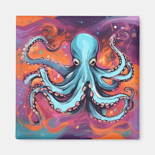 Art Octopus Droom Magneet (Voorkant)