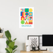 Art of Bauhaus Minimalist Modern Design Poster (Thuiskantoor)