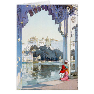 Art oriental frais de palais d'udaipur de Yoshida