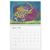 Art original - calendrier d'animaux et de paysages (Feb 2027)