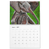 Art original - calendrier d'animaux et de paysages (Mar 2027)