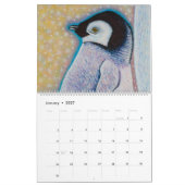 Art original - calendrier d'animaux et de paysages (Jan 2027)