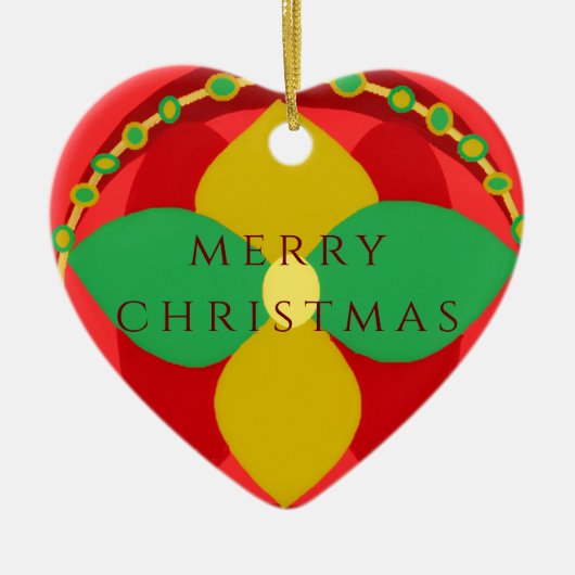 Art original Design ornement en céramique de Noël (Devant)