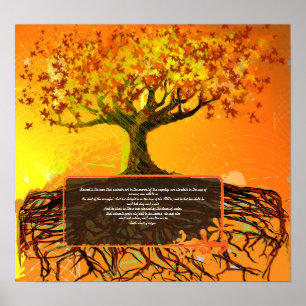 Art original - Poster de l'arbre des racines grung