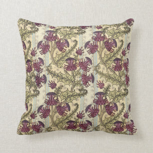 Art Paarse Thistle Flower Pillow Kussen