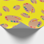 Art Paint Palette Cute 1e verjaardag Cadeaupapier (Hoek)