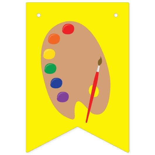 Art Paint Palette Cute 1e verjaardag Vlaggetjes (Eerste vlag)