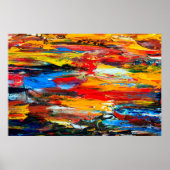 Art painting with palette knifeblack,paris,red,whi poster (Voorkant)