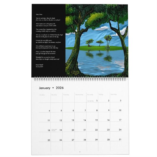 Art par David Ruhl - Calendrier 2020 (Jan 2026)