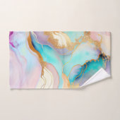 Art parties scintillant abstrait en marbre pastel (Serviette à main)