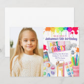 Art Party Anniversaire Invitation Artiste (Devant / Derrière)