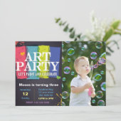 Art Party Anniversaire Invitation avec photo (Debout devant)