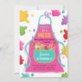 Art Party Anniversaire Invitation Peinture Artisan (Devant)