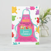 Art Party Anniversaire Invitation Peinture Artisan (Debout devant)