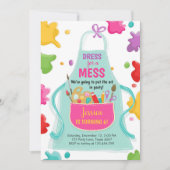 Art Party Anniversaire Invitation Peinture Artisan (Devant)