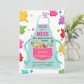 Art Party Anniversaire Invitation Peinture Artisan (Debout devant)