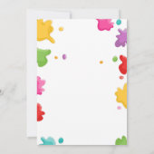 Art Party Anniversaire Invitation Peinture Artisan (Dos)