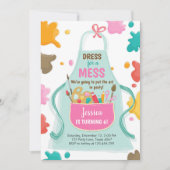 Art Party Anniversaire Invitation Peinture Artisan (Devant)