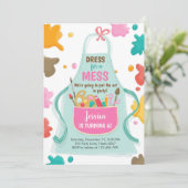 Art Party Anniversaire Invitation Peinture Artisan (Debout devant)