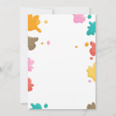 Art Party Anniversaire Invitation Peinture Artisan (Dos)