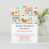 Art Party Anniversaire Invitation Peinture Arts Ar (Debout devant)