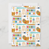 Art Party Anniversaire Invitation Peinture Arts Ar (Dos)