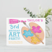 Art Party Anniversaire Peinture Invitation (Debout devant)