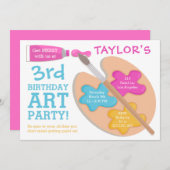 Art Party Anniversaire Peinture Invitation (Devant / Derrière)