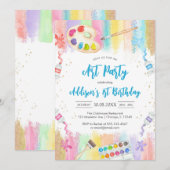 Art Party Painting Craft Birthday Invitation (Devant / Derrière)
