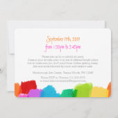 Art party peinture 3e anniversaire invitation (Dos)