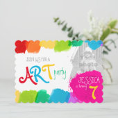 Art party peinture 7e anniversaire invitation (Debout devant)