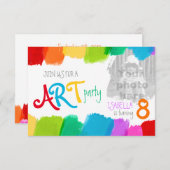Art party peinture anniversaire invitation (Devant / Derrière)