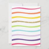 Art Party Rainbow Birthday Kaart (Achterkant)