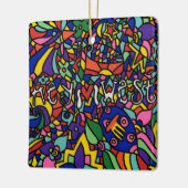 Art peint à l'ouest de clé ornement de Noël (Gauche)